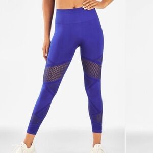 FABLETICS Lapis Blue Mosaic High-Waisted Active Workout Cutout Legging Size XS
